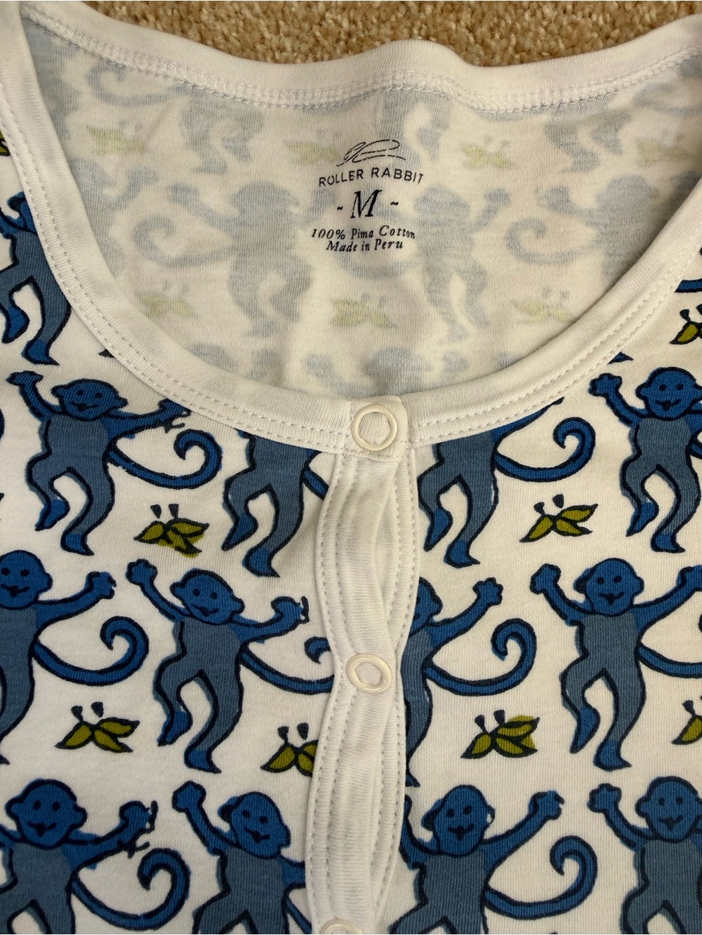 Original Roller Rabbit monkey pjs-ladies M - Picture 4 of 10